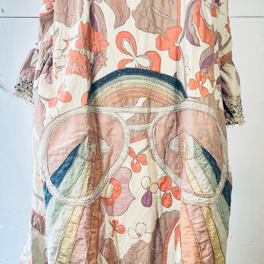 Magnolia Pearl Rainbow Vision Cotton Double Sided Coat / Kimono one Size NWT - Picture 2 of 12